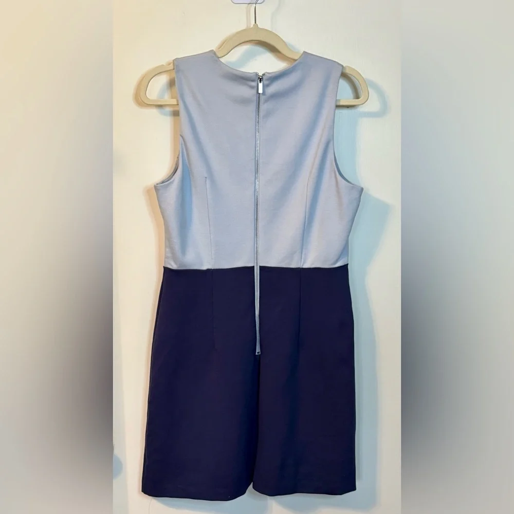 French Connection Sleeveless Colorblock Blue Navy Sheath Mini Dress- US 8 - Picture 3 of 5